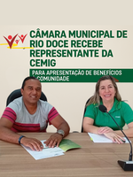 Câmara Municipal de Rio Doce recebe representante da CEMIG em reunião com o Presidente Fernando do Jorge