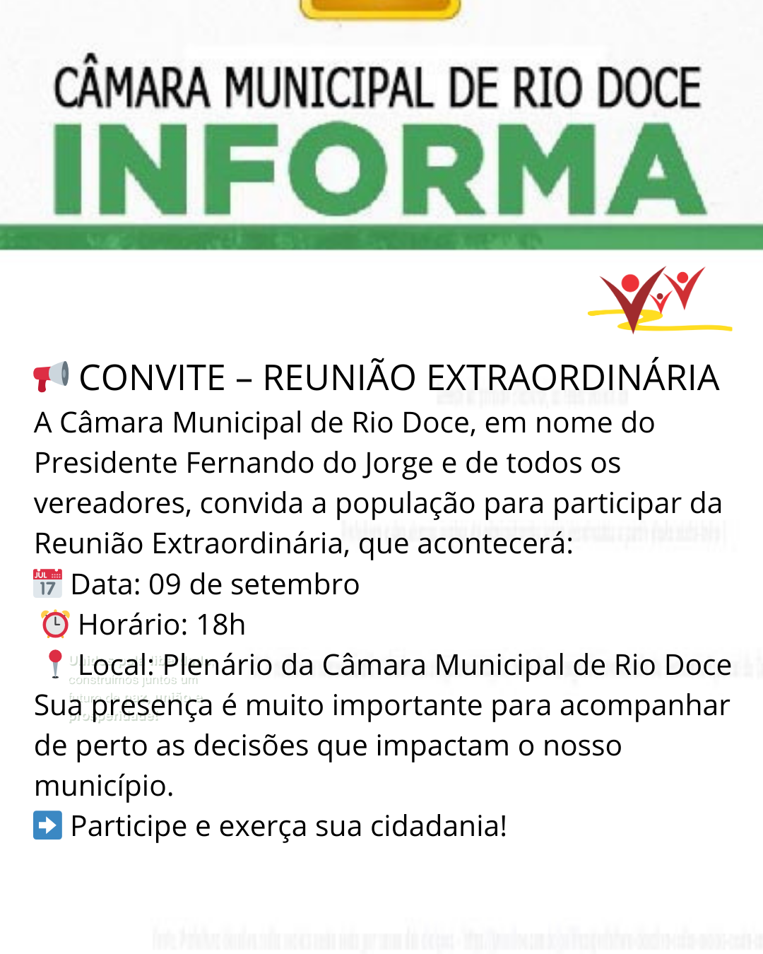 Convite reunião extraordinária